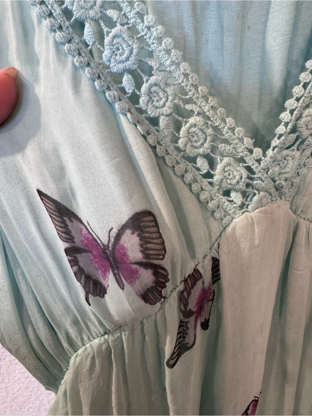 LOLA Aqua Butterfly Maxi Dress - Picture 3 of 10